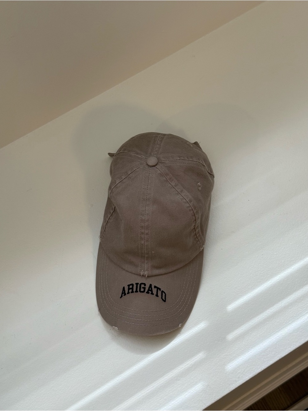 Axel Arigato Distressed Pink Taupe Baseball Cap